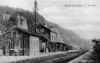 carte postale ancienne de Marche-les-Dames La Gare