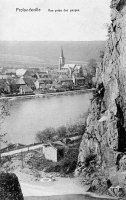 carte postale ancienne de Profondeville Vue prise des Gorges