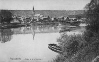carte postale ancienne de Profondeville La Meuse et le 