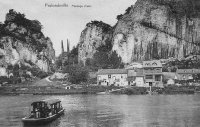 carte postale ancienne de Profondeville Passage d'eau