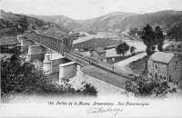 carte postale ancienne de Anseremme Panorama (et Hôtel de la Passerelle)