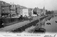 carte postale ancienne de Dinant Vue sur le Quai de Meuse