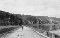 carte postale ancienne de Waulsort La Meuse à la gare