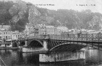 carte postale ancienne de Dinant Le Pont sur la Meuse