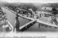 carte postale ancienne de Dinant Vue à vol d'oiseau prise de la Citadelle