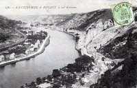 carte postale ancienne de Anseremme D'Anseremme à Dinant à vol d'oiseau
