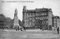 postkaart van Namen La Statue Léopold 1er et l'Institut du Dr Bribosia