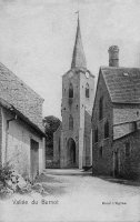 carte postale ancienne de Bioul L'Eglise (vue depuis la rue Saint-Roch)