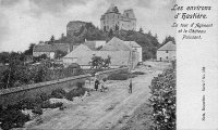 carte postale ancienne de Hastière La tour d'Agimont et le Château Puissant