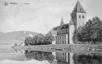 carte postale ancienne de Hastière L'église