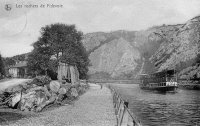 carte postale ancienne de Yvoir Les rochers de Fidevoie