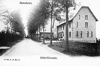 carte postale ancienne de Maredsous Route de l'Abbaye et l'Hôtel Emmaüs