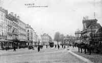 carte postale de Namur Les Hôtels de la gare