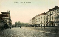 carte postale de Namur Place de la Station