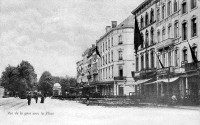 carte postale de Namur Vue de la place face à la gare