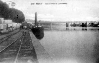 carte postale de Namur Quai et Pont du Luxembourg