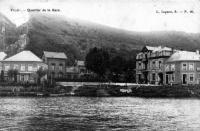 carte postale ancienne de Yvoir Quartier de la Gare