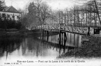 carte postale ancienne de Han-sur-Lesse Pont sur la Lesse à la sortie de la Grotte