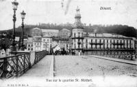 carte postale ancienne de Dinant Vue sur le quartier St. Médart
