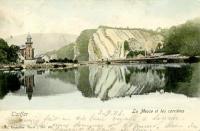 carte postale ancienne de Tailfer La Meuse et les carrières