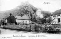 carte postale ancienne de Bouvignes Les ruines de Crève-Coeur