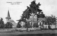 carte postale ancienne de Furnaux Le château et l'église de Fénal