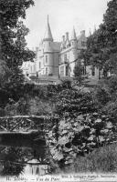 carte postale ancienne de Celles Château de Noisy - Vue du parc