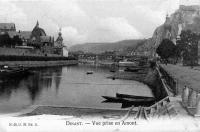 carte postale ancienne de Dinant Vue prise en Amont