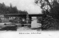 carte postale ancienne de Houyet Le pont à Houyet