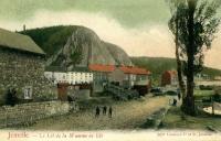 carte postale ancienne de Jemelle Le lit de la Wamme en été