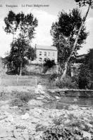 carte postale ancienne de Treignes Le Pont Malgré-tout