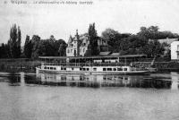 carte postale ancienne de Wépion Le débarcadère du bateau touriste