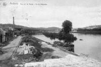 carte postale ancienne de Andenne Vue sur la Meuse - Ile de Belgrade