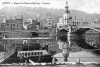 carte postale ancienne de Dinant Départ des Bateaux Waulsort - Hastière