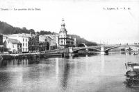 carte postale ancienne de Dinant Le Quartier de la Gare