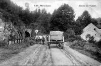 carte postale ancienne de Maredsous Entrée du Tunnel