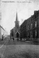 carte postale ancienne de Jemeppe-sur-Sambre Rue du Cortil et la place