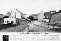 carte postale ancienne de Rochefort Le quartier et la gare