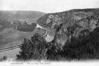 carte postale ancienne de Anseremme Vue sur Freyr et les Rochers