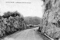 carte postale ancienne de Lustin La route de la Corniche vers Lustin