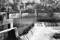 carte postale ancienne de Han-sur-Lesse Barrage à la sortie des grottes