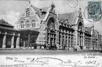 carte postale ancienne de Ciney La Station