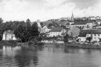 carte postale ancienne de Namêche Le Château et l'église