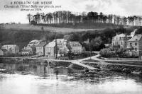 postkaart van Annevoie-Rouillon Chemin de l'hôtel Belle vue pris du pont détruit en 1914