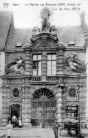 carte postale ancienne de Gand Le marché aux poissons