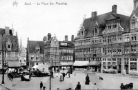 carte postale ancienne de Gand La place Ste Pharaïlde