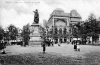 carte postale ancienne de Gand Statue van Artevelde et Vooruit