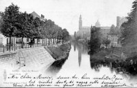 carte postale ancienne de Gand Quai des moines