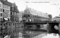 carte postale ancienne de Gand L'ancienne grande boucherie