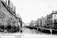 carte postale ancienne de Gand Quai et ancienne abbaye des Dominicains